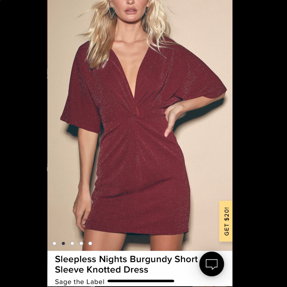 Sage the Label Burgundy Sparkle Dress